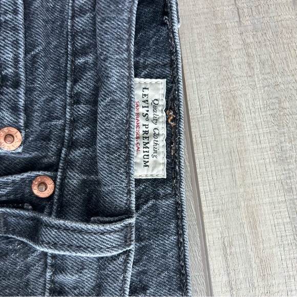 Levi’s Premium Denim Ribcage Ankle Straight Washed Black 29 - Picture 6 of 10